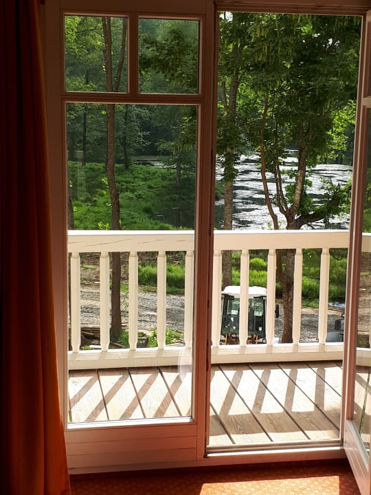 Ausblick vom Balkon Landschloss Ernestgrün