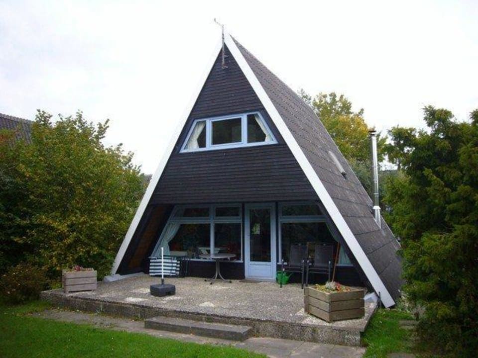 Terrasse und Garten Ferienhaus in Damp am Strand
