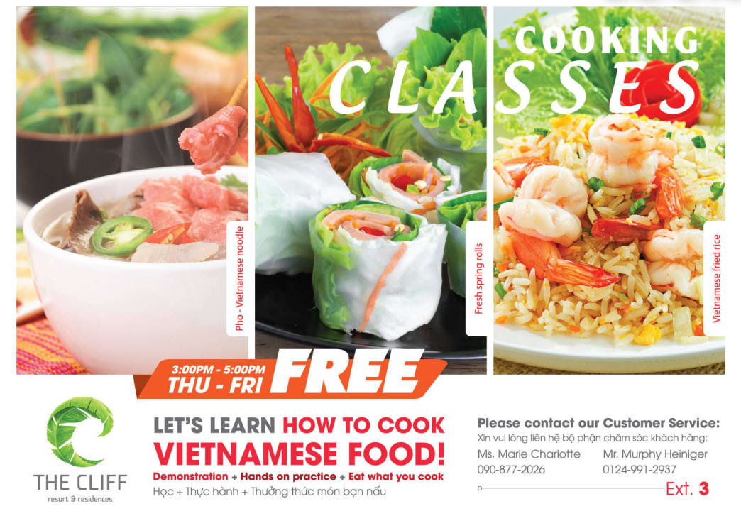 Cooking Classes The Cliff Resort & Residences