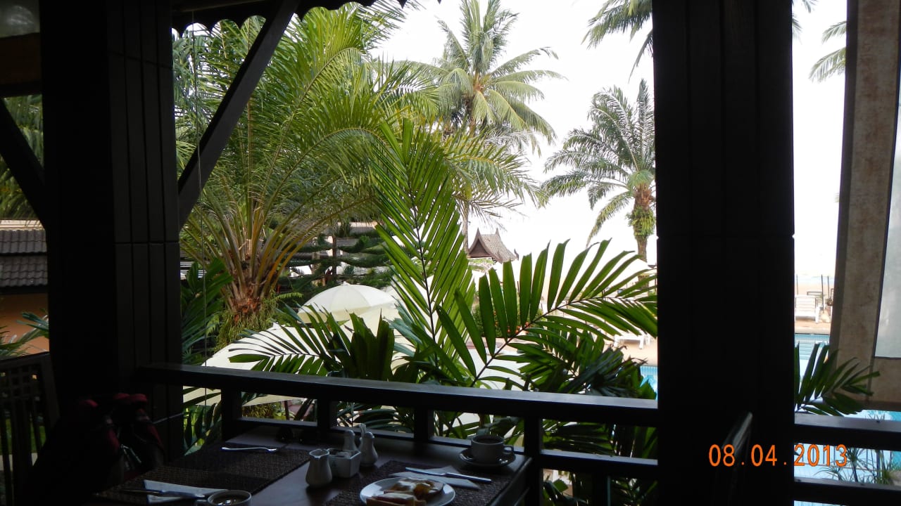 Ausblick beim Frühstücken Hotel Khao Lak Palm Beach Resort