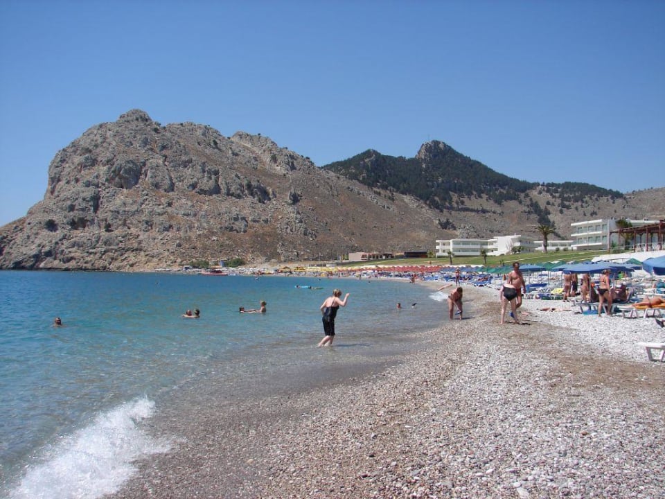 "der Strand von Kolymbia und Tsambika Berg" Alfa Beach Hotel (Kolymbia