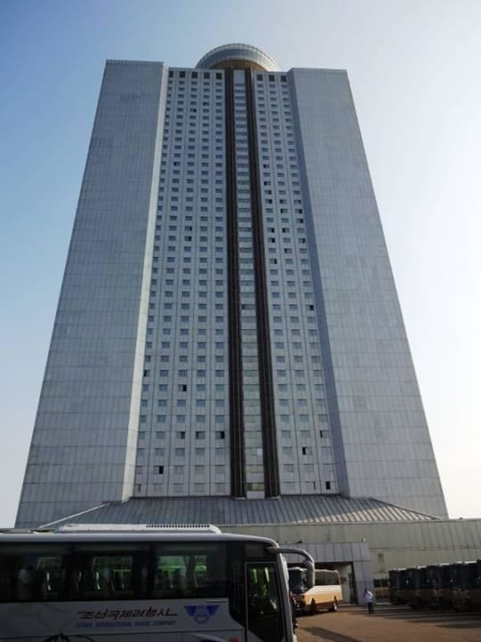 From the car park Hotel Yanggakdo
