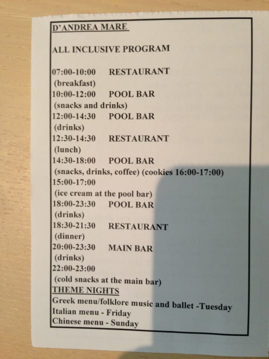 Plan D'Andrea Mare Beach Hotel