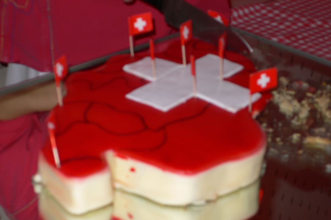 Le gateau du 1er aout Grand Hotel Kronenhof Pontresina