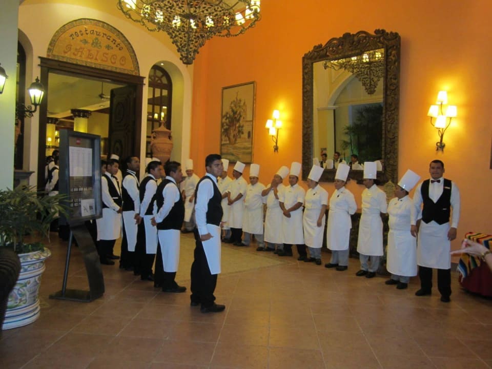 Empfang beim Essen  Hotel Riu Tequila
