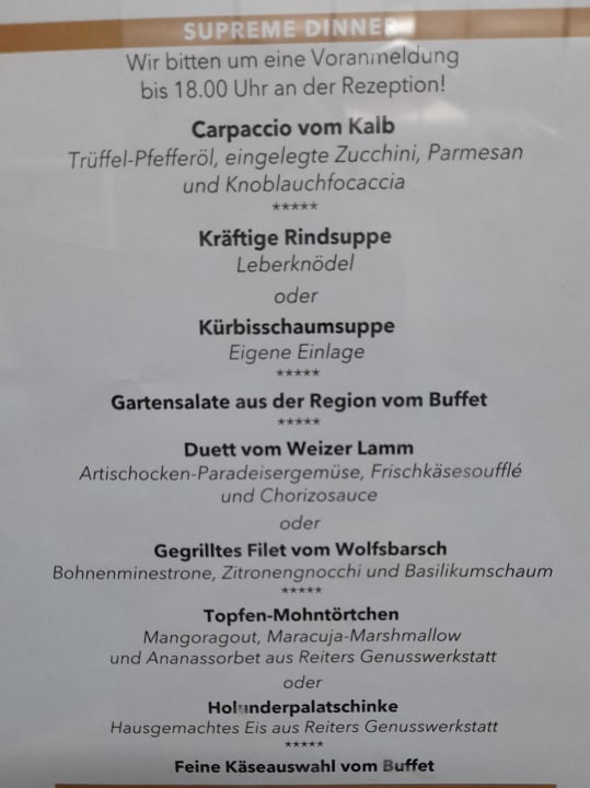 Gastro Hotel Reiters Supreme