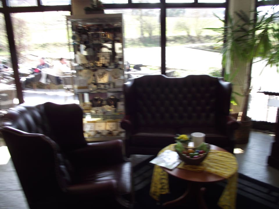 Eingang mit Blick auf Terrasse Göbel's Seehotel Diemelsee