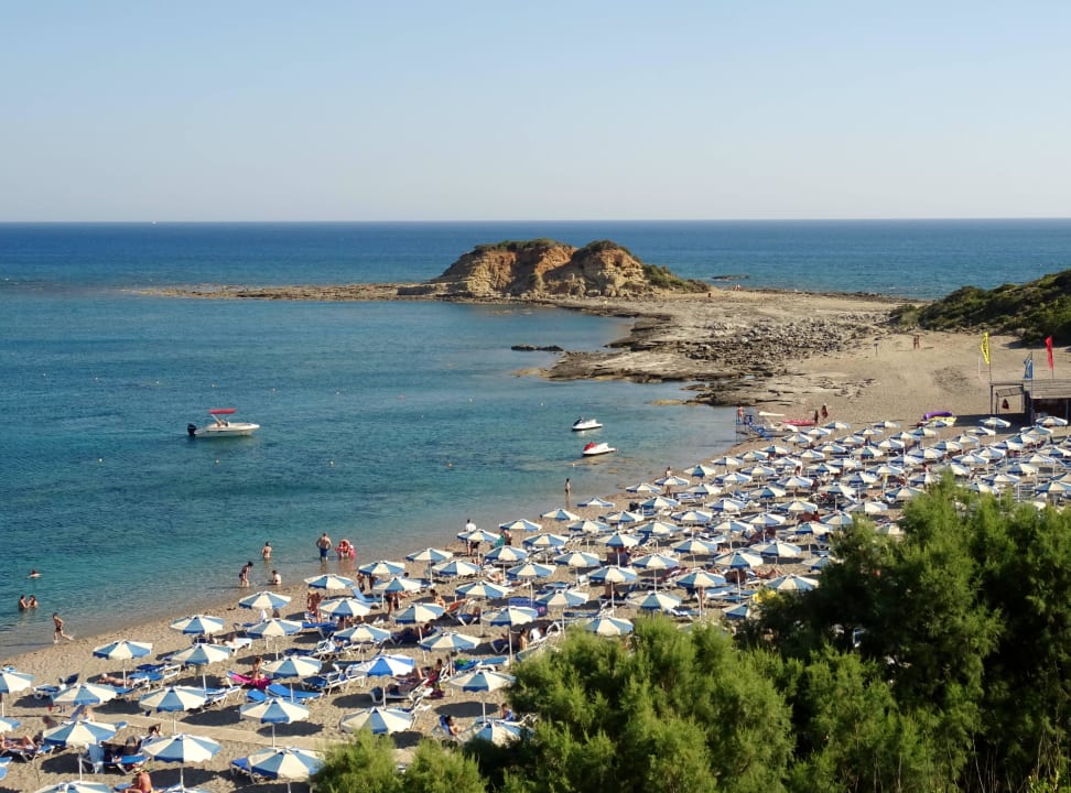 Blick über den Strand Rodos Princess Beach Hotel & Spa