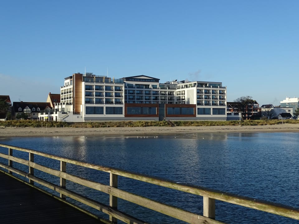 Sicht von der Seebrücke Hotel Bayside