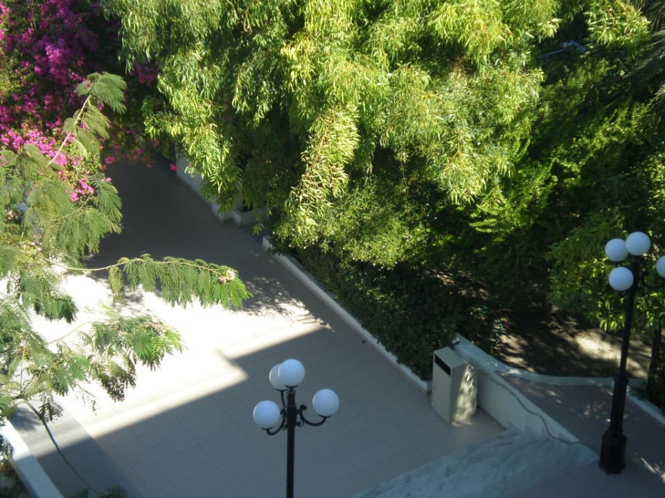 Widok z pokoju-wejście do hotelu Hotel Filerimos Village