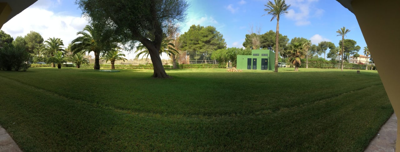 Blick aus EG vom Zimmer (Hotelrückseite) Hotel Exagon Park