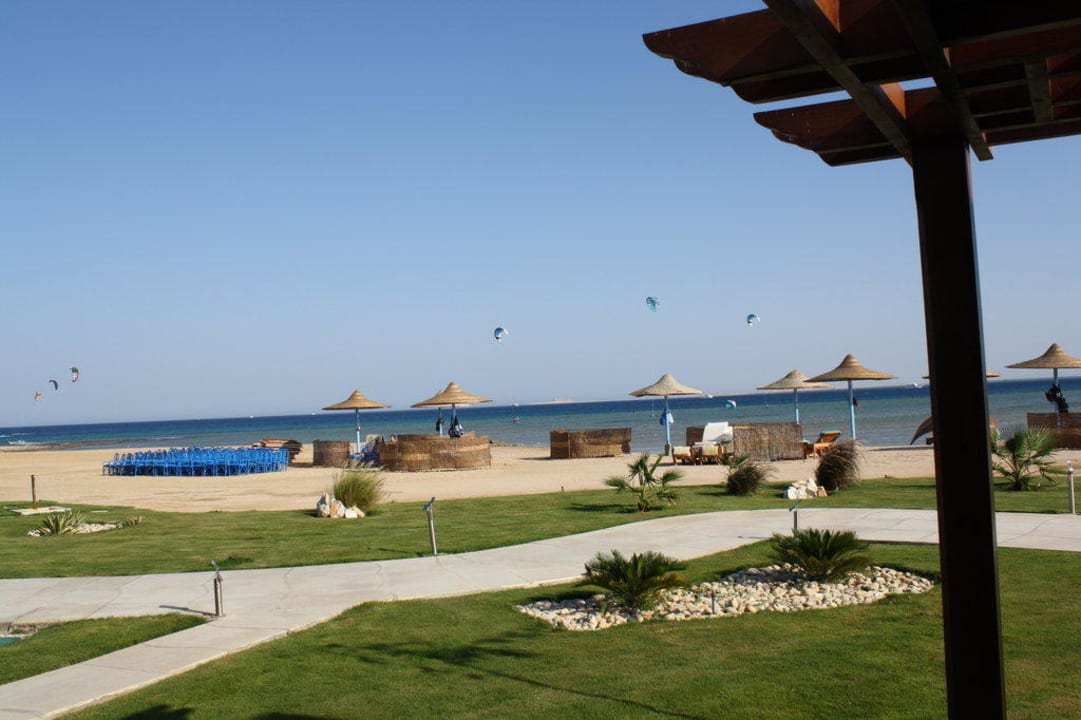 Blick von unserem Strandbungalow Shams Prestige Abu Soma-Adults Only