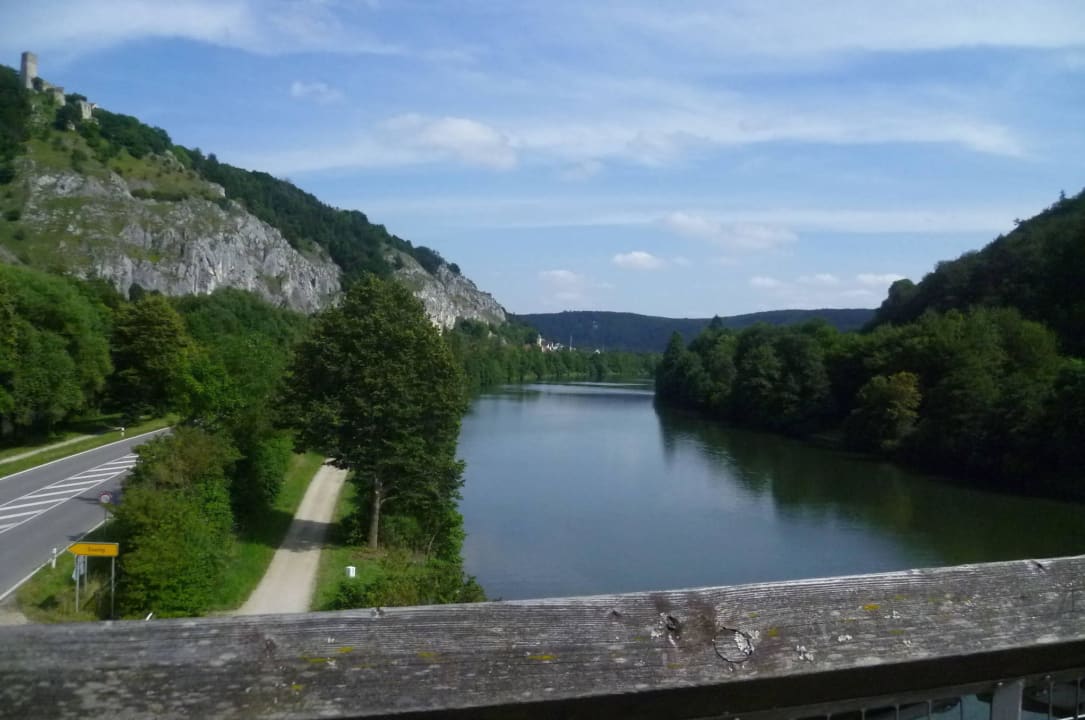 Auch von der Holzbrücke Gästehaus Regenbogen