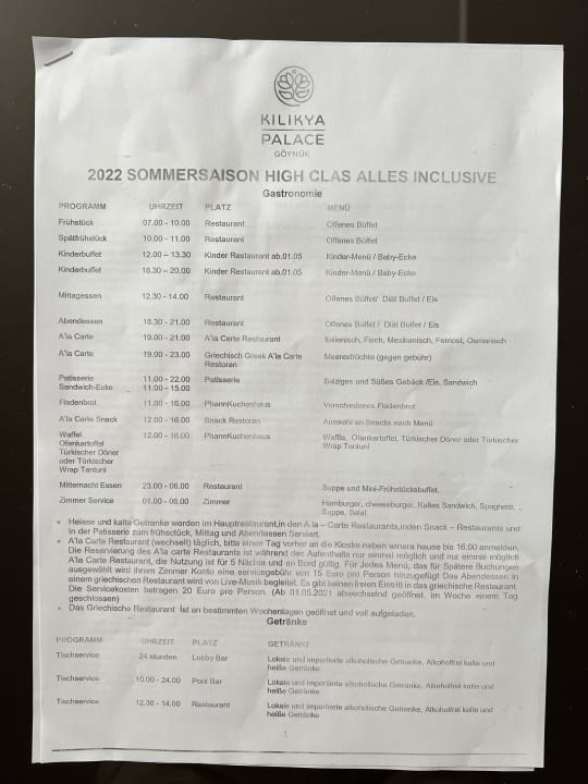 Sonstiges Kilikya Palace Göynük