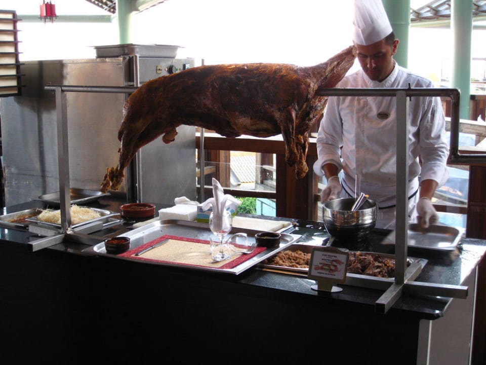 Lamb in the main restaurant Limak Lara Deluxe Hotel & Resort