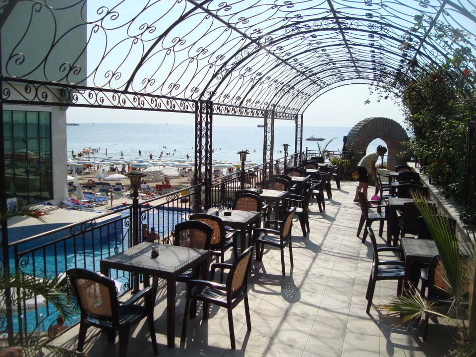 Außenbereich Restaurant Hotel Bilyana Beach