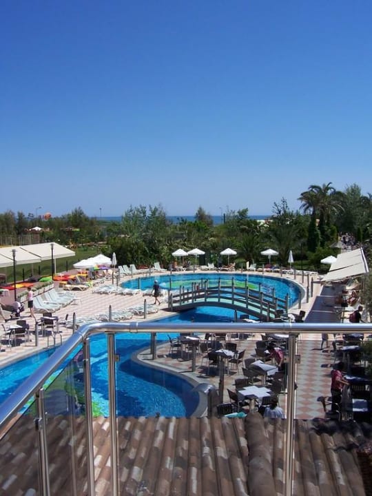 Blick von der Terrasse / Lobby auf Ruhepool Belek Beach Resort Hotel