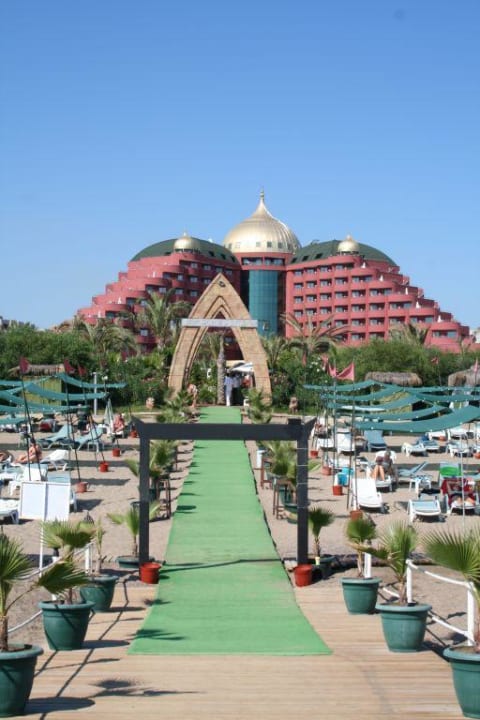 Hotel Rückansicht vom Strandsteg Hotel Delphin Palace