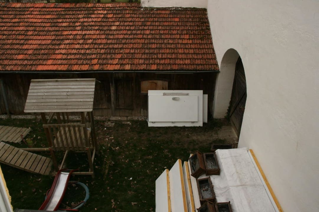 Blick aus dem Fenster Hotel Schyrenhof
