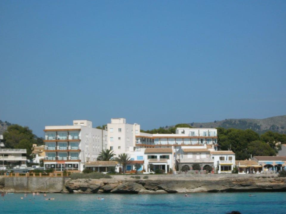 Blick auf Hotel Clumba vom Meer aus Hotel Clumba