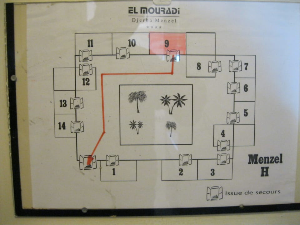 Aufteilung des "H" - Menzels Hotel El Mouradi Djerba Menzel