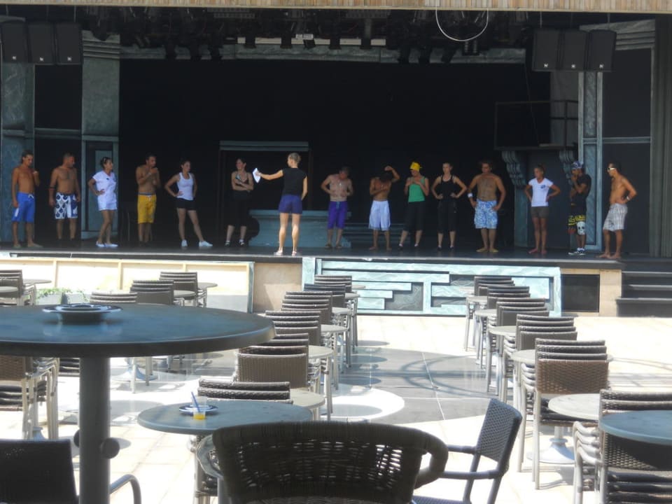 The animation team rehearsing for the evening show Limak Lara Deluxe Hotel & Resort
