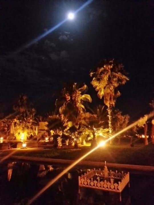 Park am Abend / Mondschein Sahara Palace Marrakech