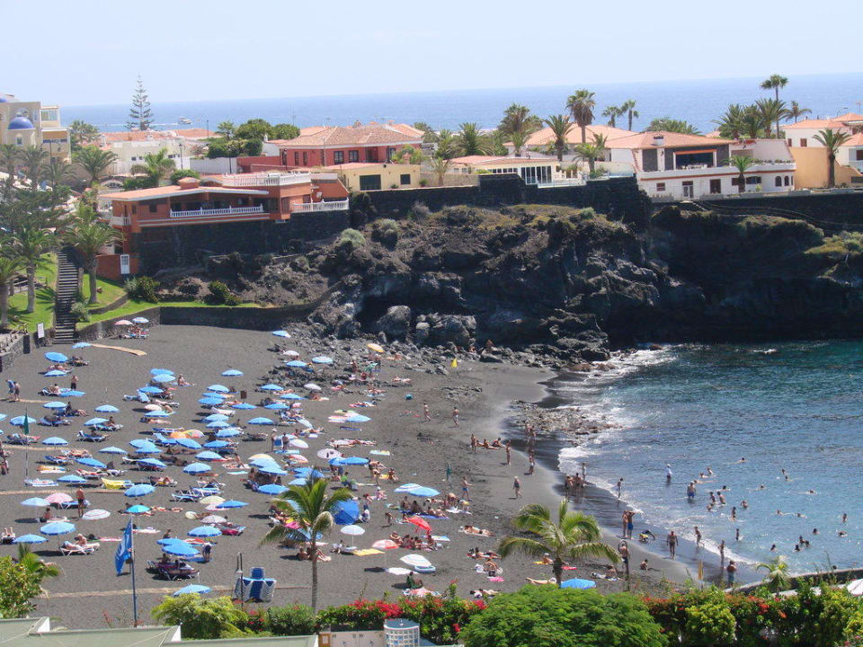 Plaża przy hotelu - widok z tarasu hotelowego Landmar Playa La Arena
