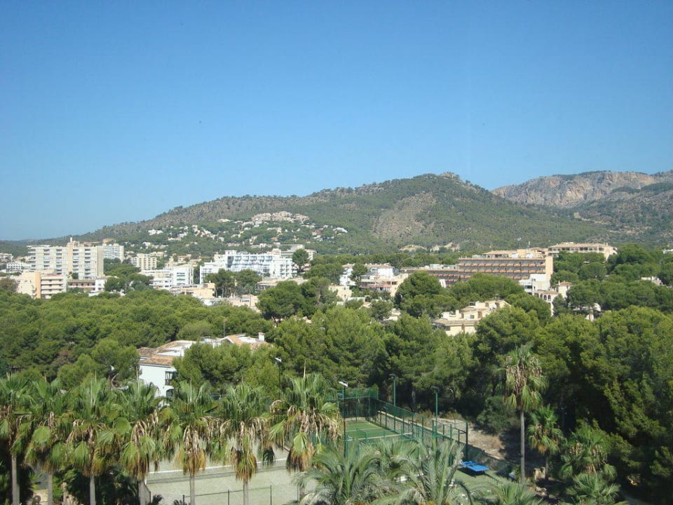 Der Ausblick vom oberen Stockwerk allsun Hotel Bella Paguera