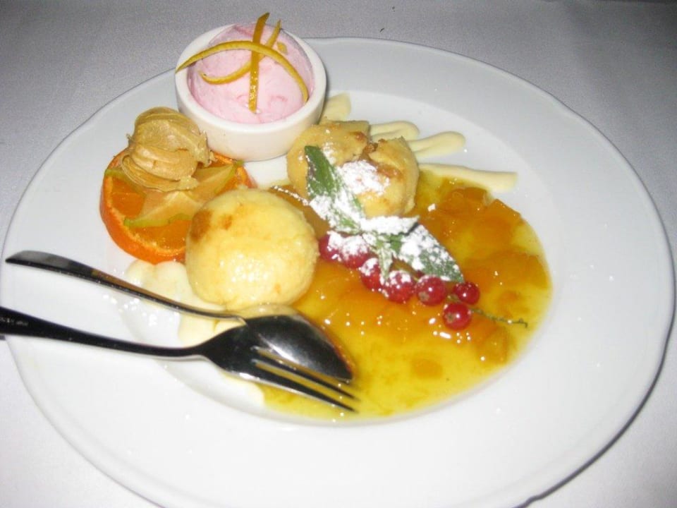 Dessert Marillenknödel Europa Hotel Kühlungsborn