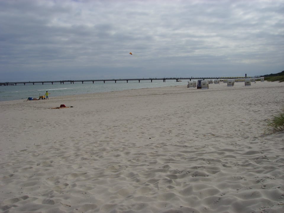 Blick zur Seebrücke Pension Linde