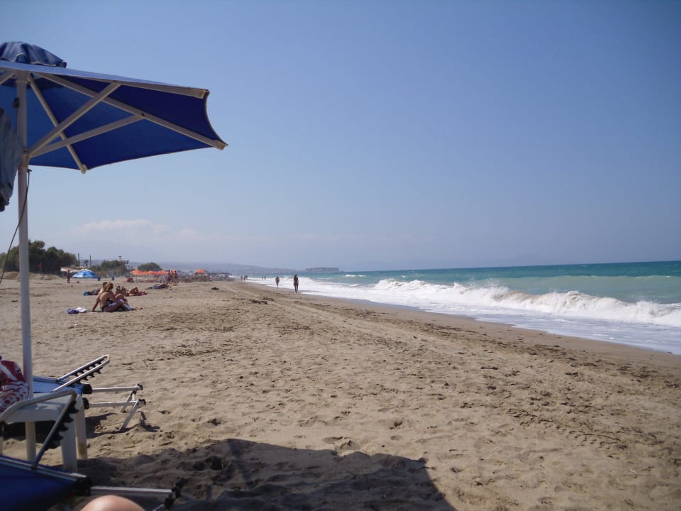 Immer starker Wellengang und Steine im wasser Nefeli Hotel Rethymno