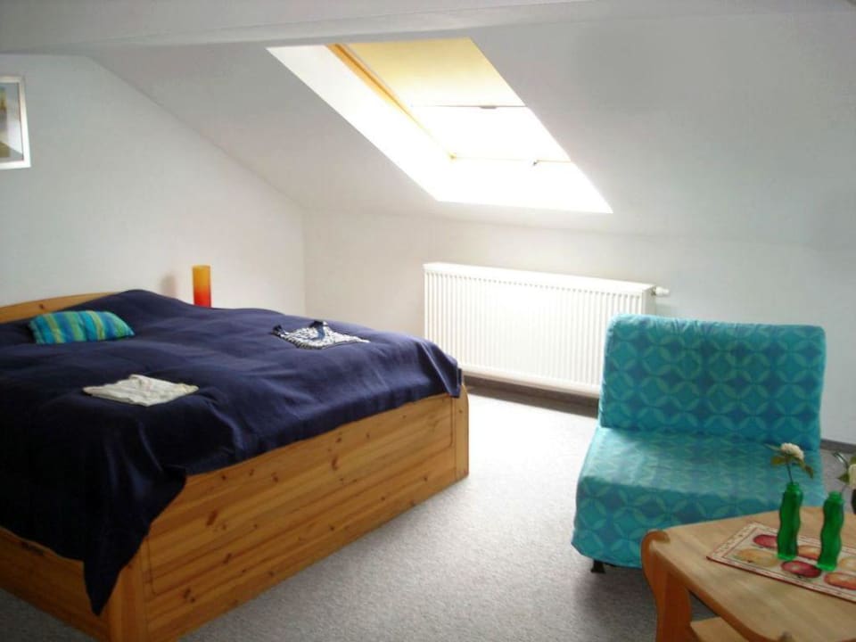 Schlafbereich Appartment Pension Landhaus Warndtwald