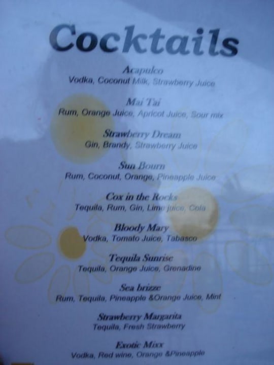 Cocktailkarte TUI MAGIC LIFE Kalawy