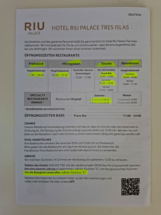 Gastro Hotel Riu Palace Tres Islas