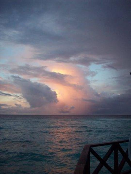 Blick vom Balkon ROBINSON MALDIVES