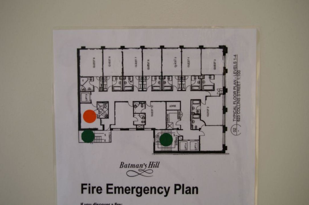 Grundriss 1.OG Quality Hotel Batman's Hill on Collins