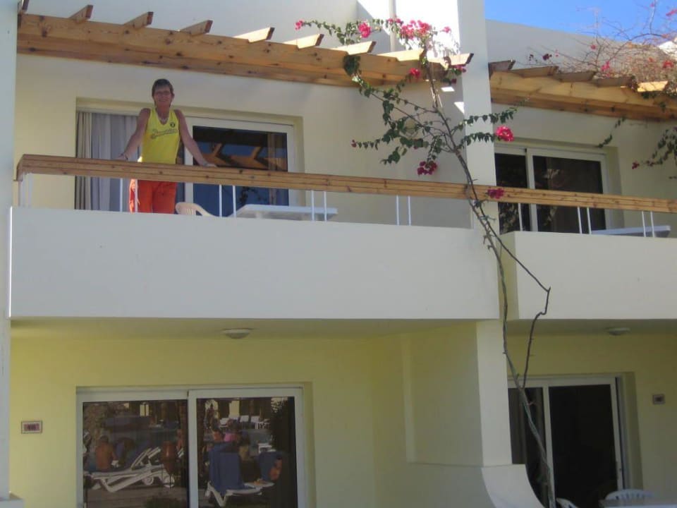 Unser Hotelzimmerbalkon Palm Beach Resort