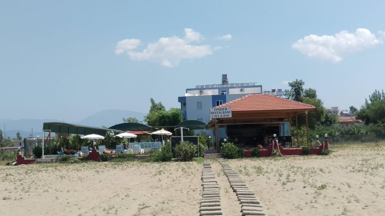 Blick vom Strand Önder Yildiz Hotel