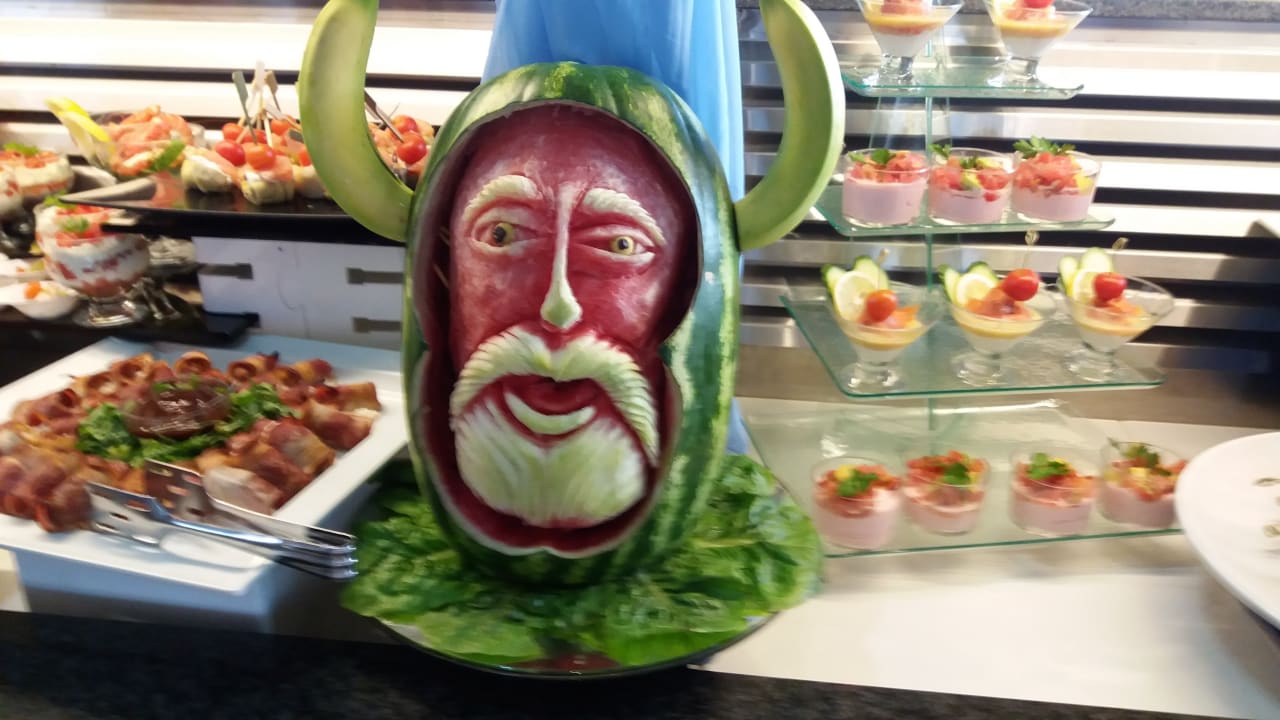 Tolle Deko am Buffet Hotel Kalithea Horizon Royal