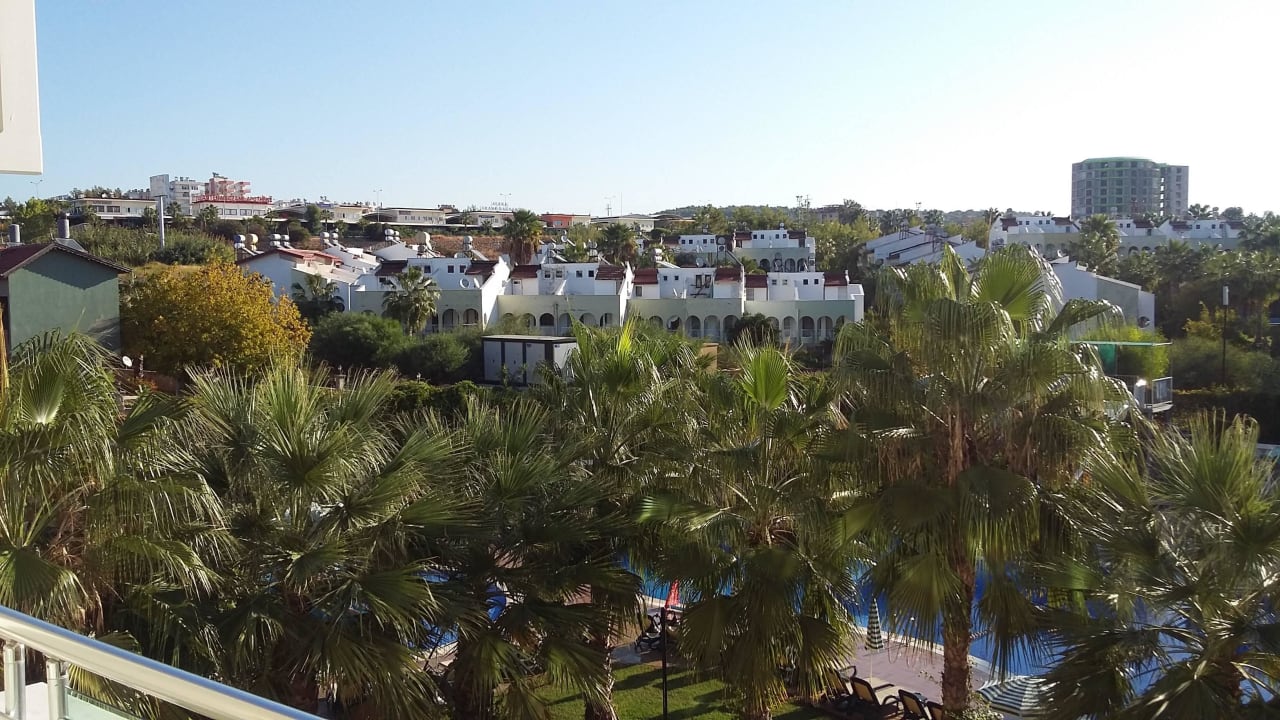 Ausssicht vom Balkon Hotel Gardenia Beach