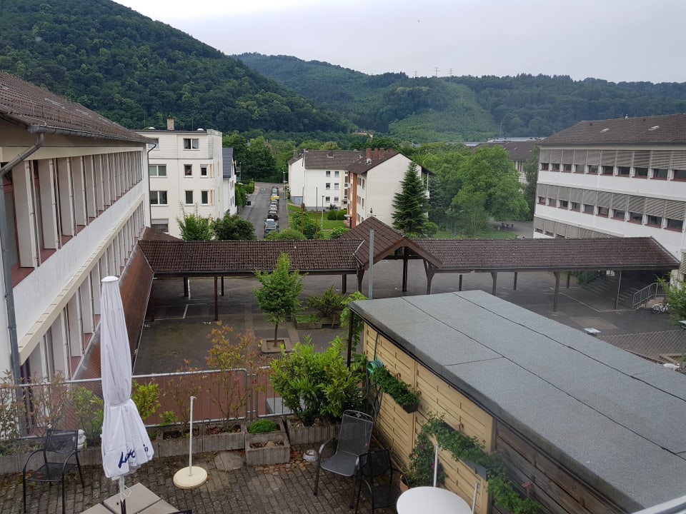 Blick zur Terrasse Aktivhotel Alter Kaiser