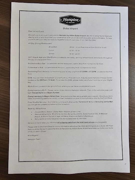 Sonstiges Hampton By Hilton Dubai Airport