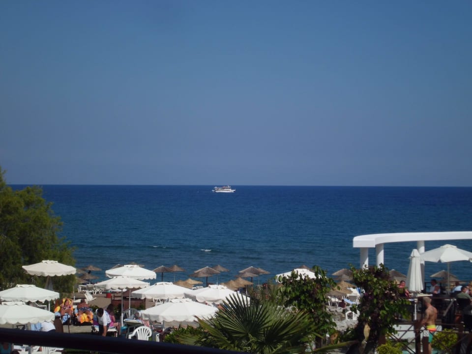 Blick von der Lounge Richtung Meer Hotel Calypso Beach