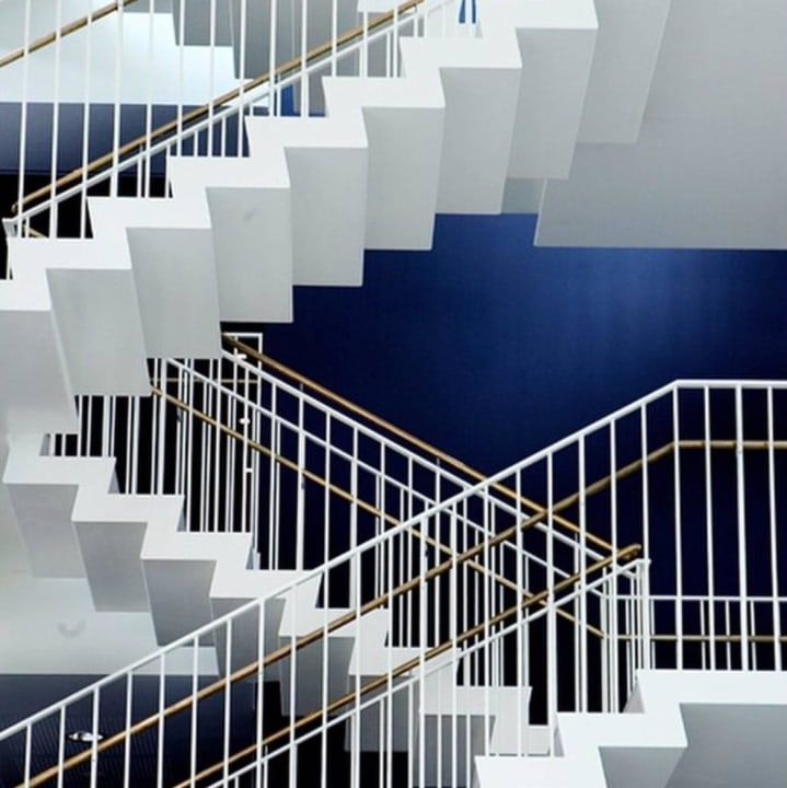 Staircase from lobby Skt. Petri