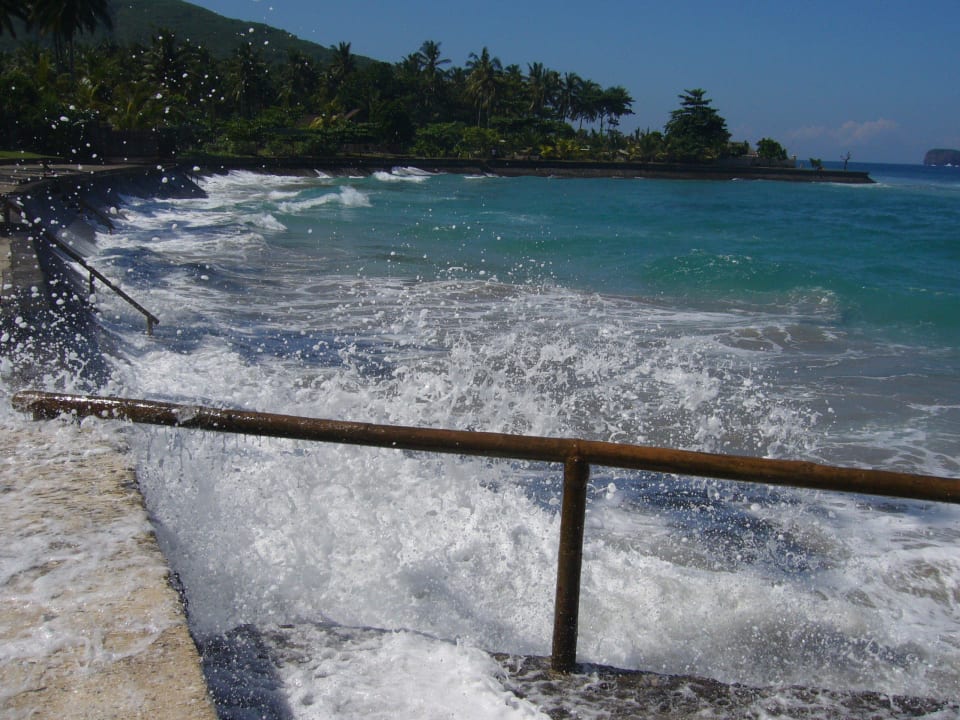 Blick auf die Bucht bei Flut Candi Beach Resort and Spa