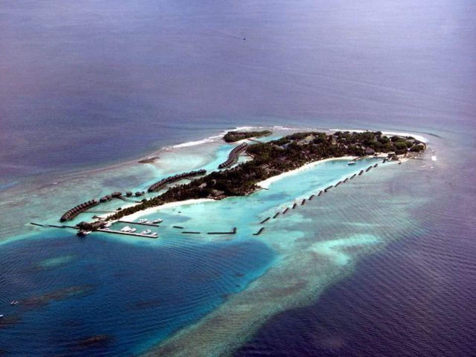 Aussicht aus dem Air-Taxi Kuredu Island Resort & Spa