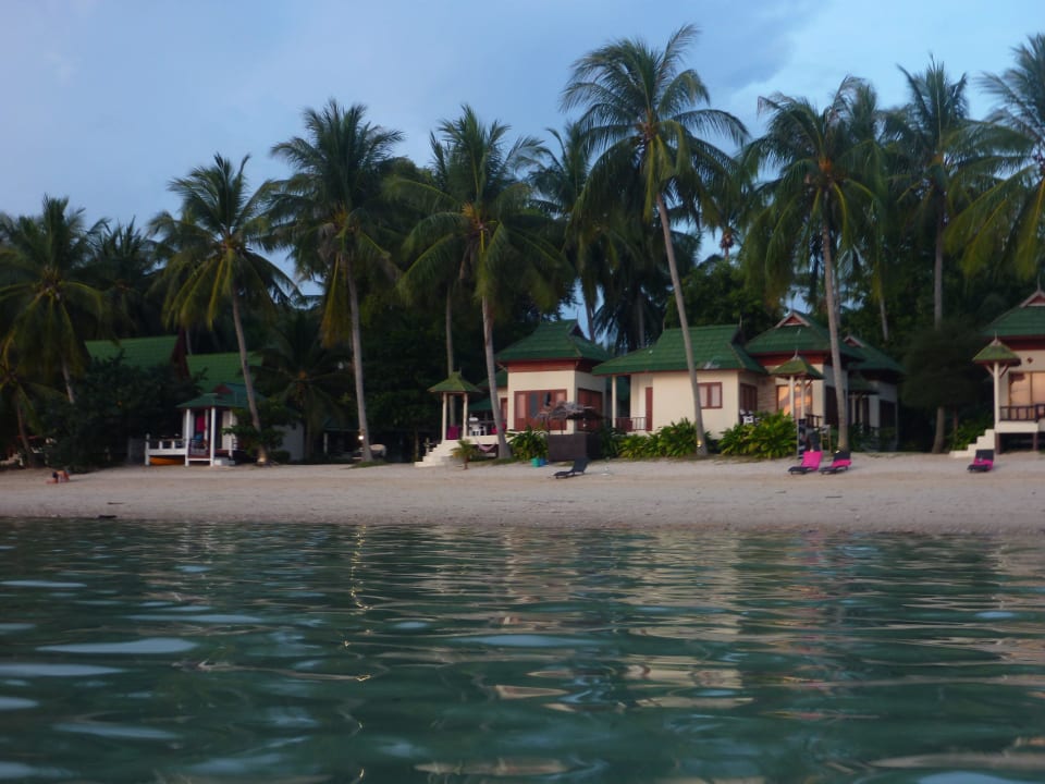 Bungalow vom Wasser aus Seetanu Bungalows