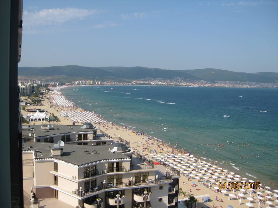 Blick über Sonnenstrand Burgas Beach Hotel