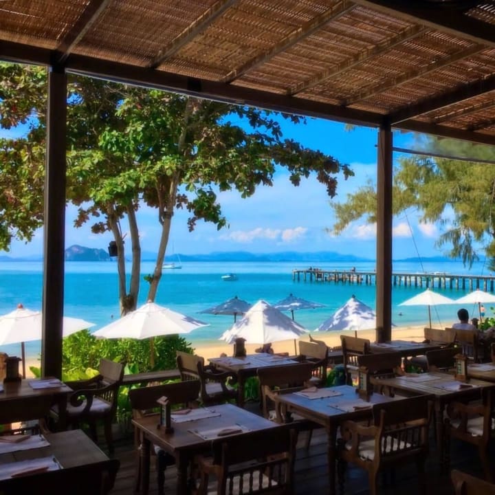 Blick beim Frühstück Santhiya Koh Yao Yai Resort & Spa